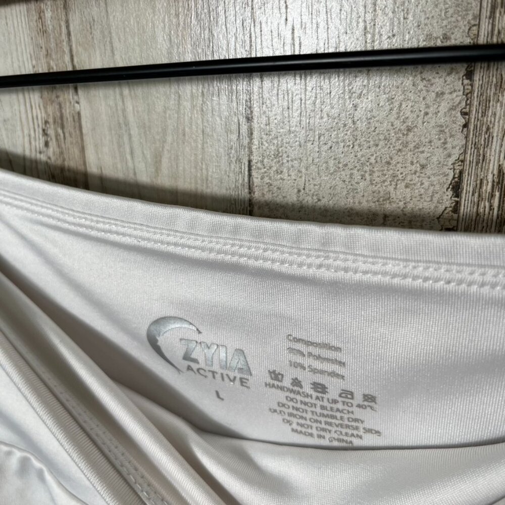 Zyia White Active Tennis Pleated Chill Clubhouse Skort Womens Size Large - Picture 5 of 6